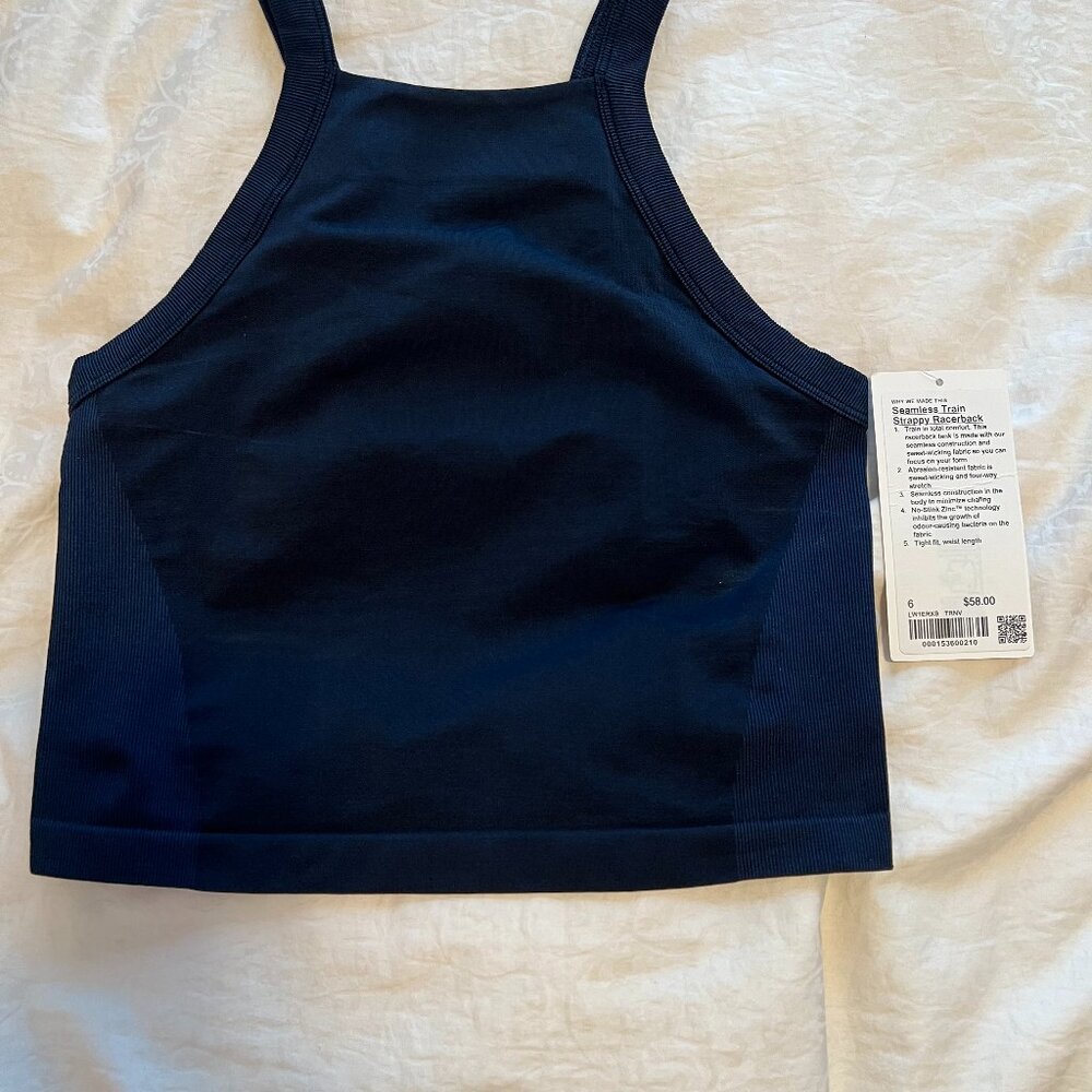 Lululemon Navy Crop Tank Top Size 6